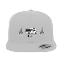 Thumbnail for Camping Cardiogram Embroidered Flat Bill Cap