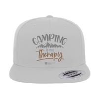 Thumbnail for Camping Is My Therapy Embroidered Flat Bill Cap