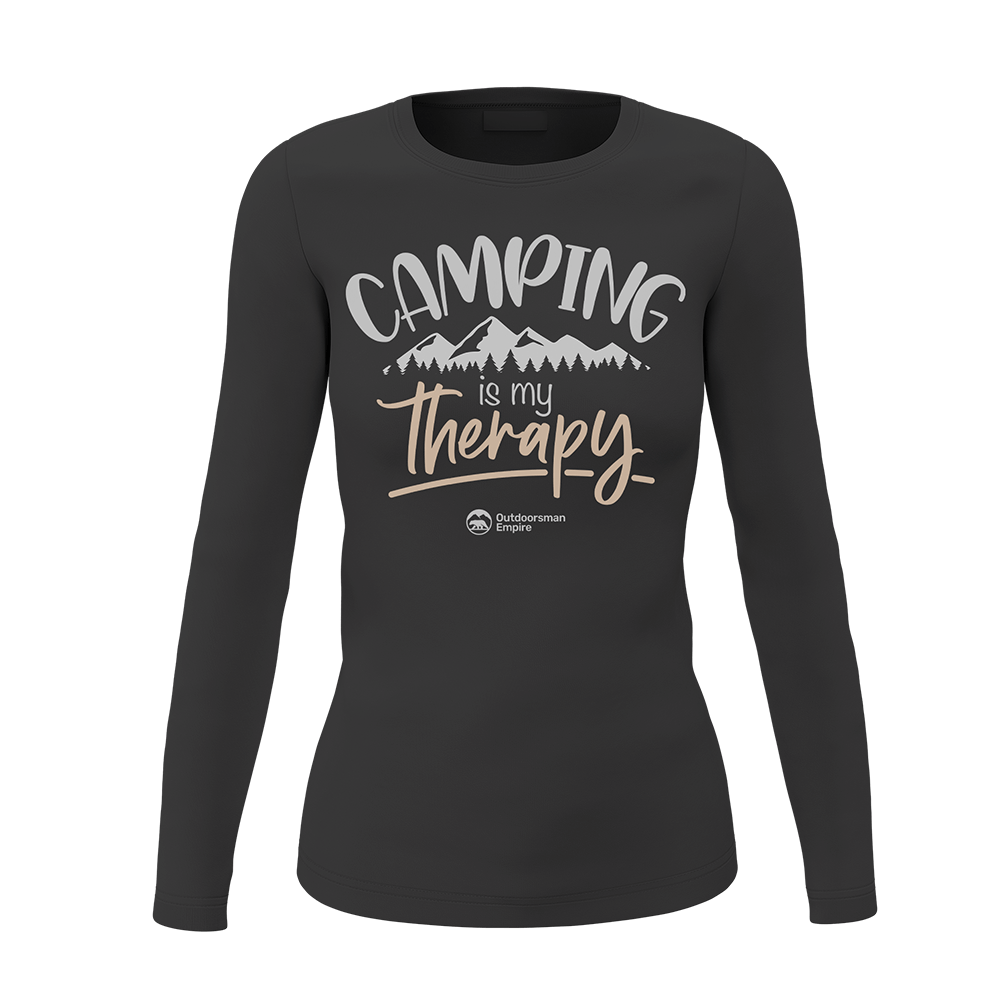 Camping Is My Therapy Women Long Sleeve Shirt