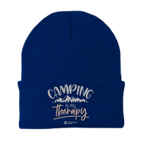 Thumbnail for Camping Is My Therapy Embroidered Beanie