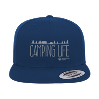 Thumbnail for Camping Life Embroidered Flat Bill Cap