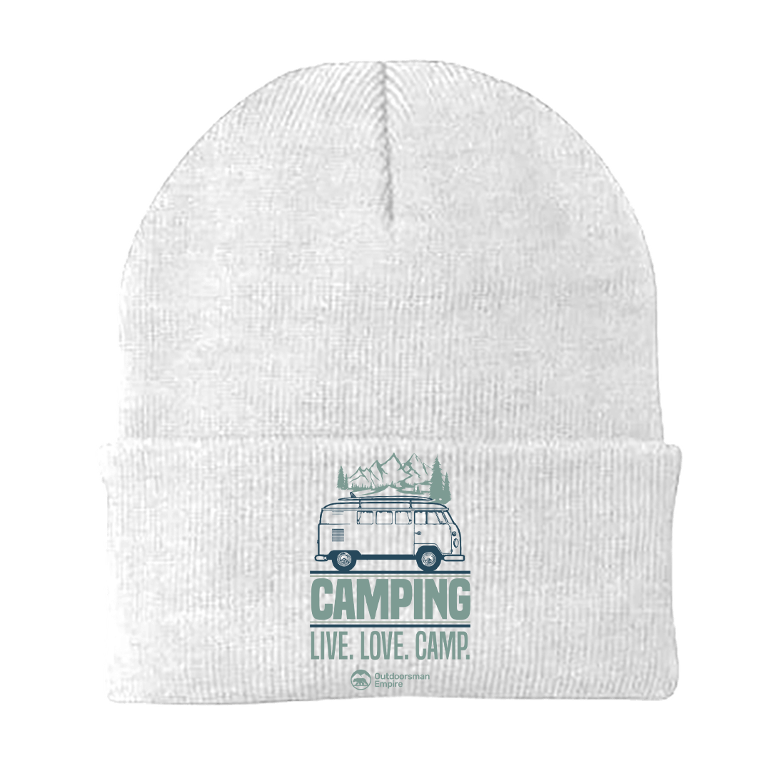 Camping Live Love Camp Embroidered Beanie