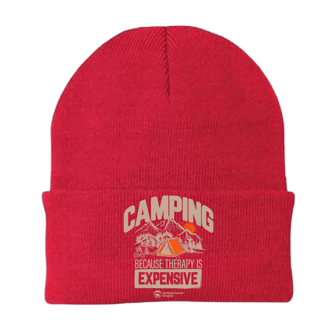 Camping No Expensive Embroidered Beanie