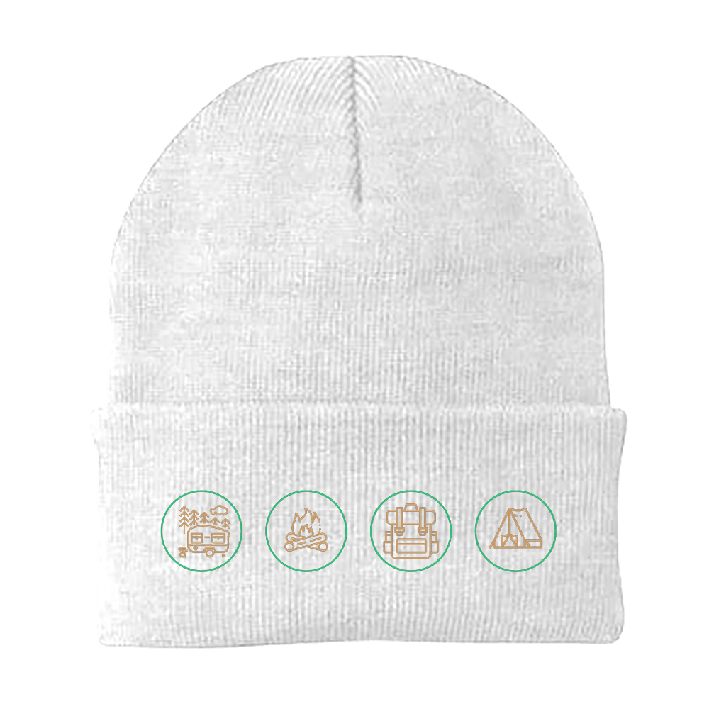 Camp Life Embroidered Beanie