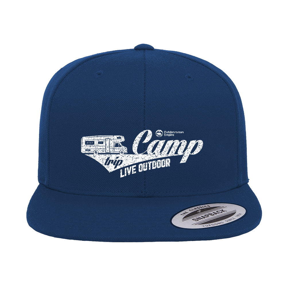 Camp Trip Embroidered Flat Bill Cap