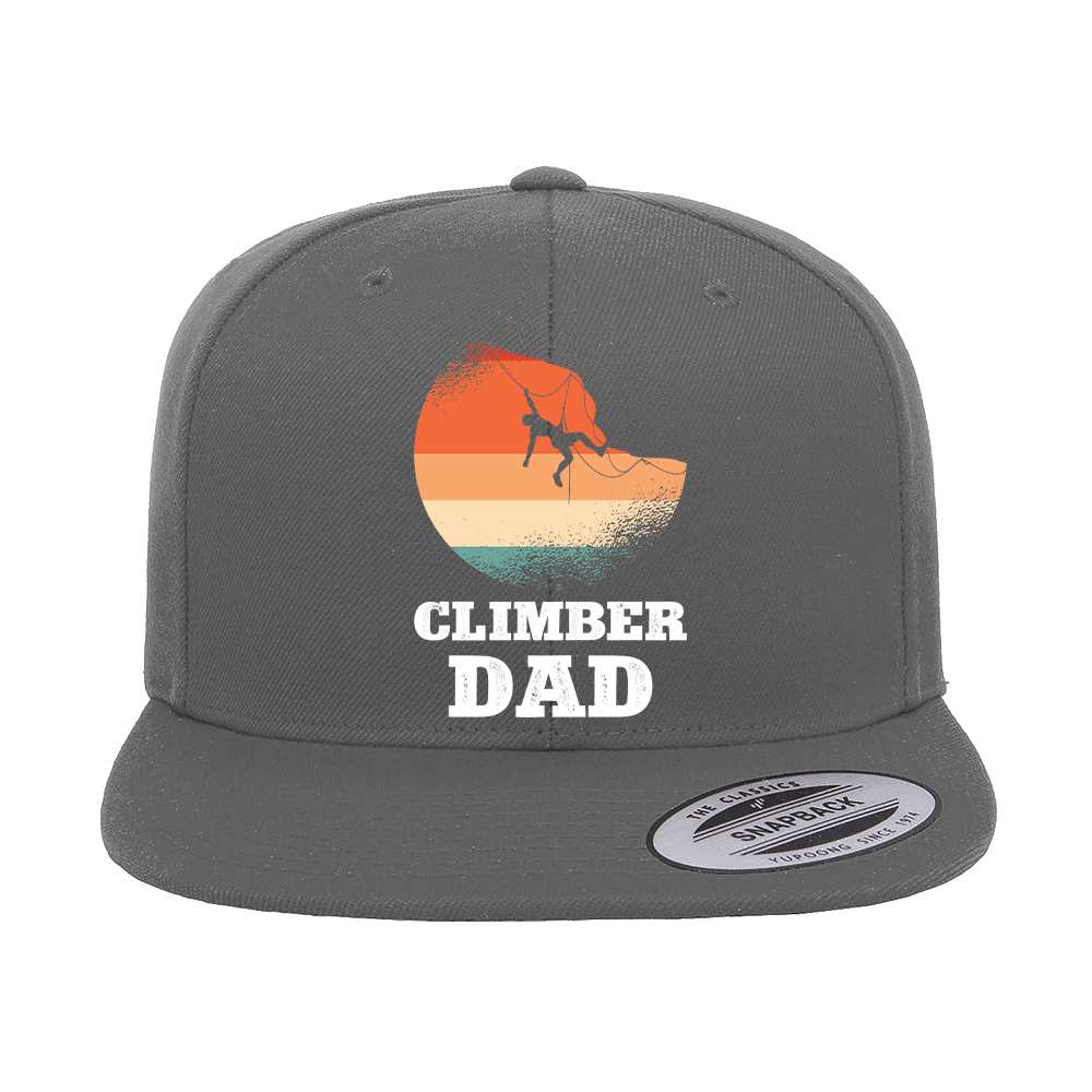 Climber Dad Printed Flat Bill Cap