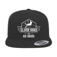 Thumbnail for Climb Hard Or Go Home Embroidered Flat Bill Cap