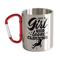Thumbnail for Climbing Just A Girl Who Loves Climbing Carabiner Mug 12oz