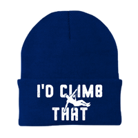 Thumbnail for Climbing I'd Climb That Embroidered Beanie
