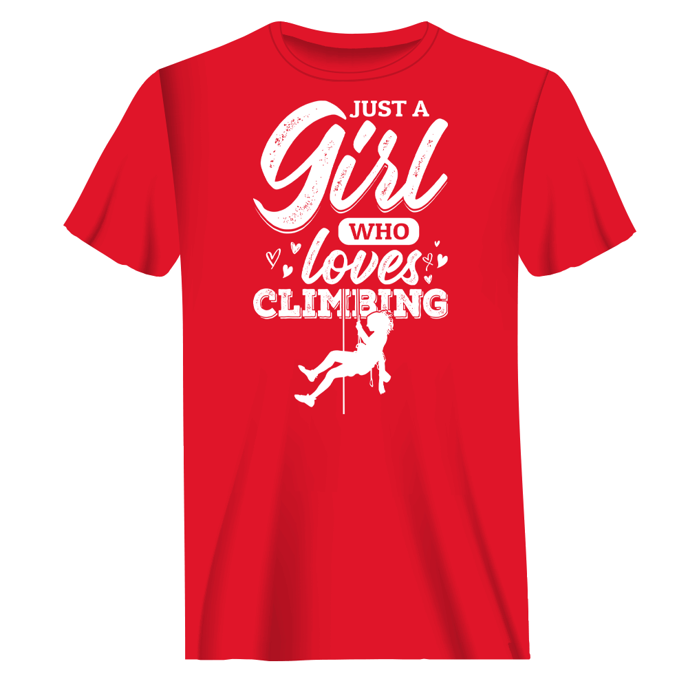 Climbing Just A Girl Who Loves Climbing Man T-Shirt