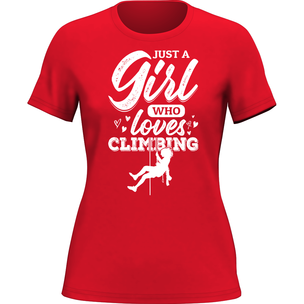 Climbing Just A Girl Who Loves Climbing T-Shirt for Women