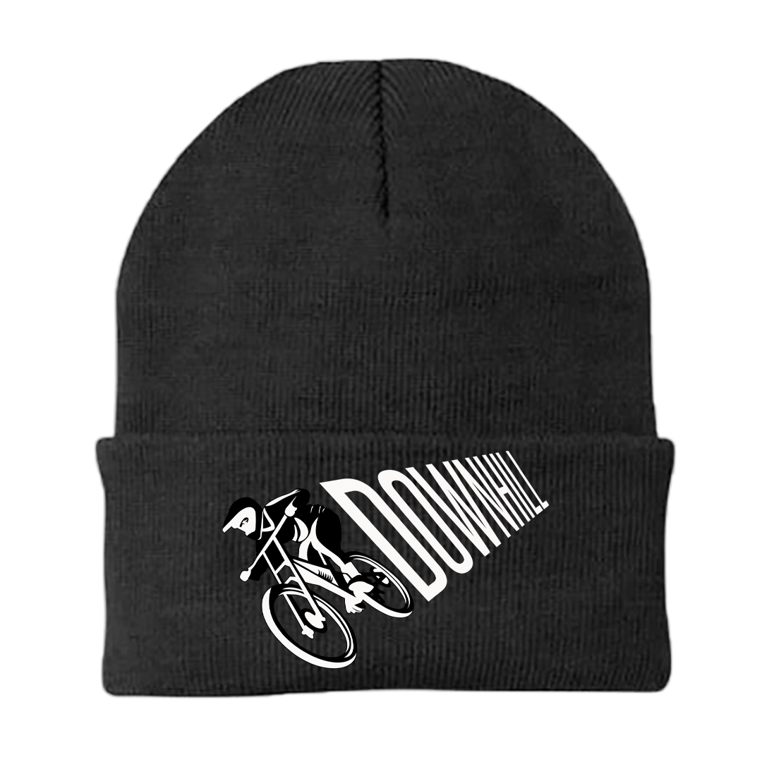 Downhill Cycling Embroidered Beanie