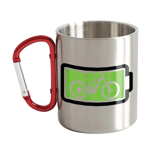 Full Charge Stainless Steel Double Wall Carabiner Mug 12oz