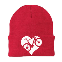 Thumbnail for Heart Bike Embroidered Beanie