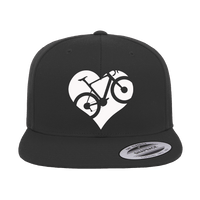 Thumbnail for Heart Bike Embroidered Flat Bill Cap