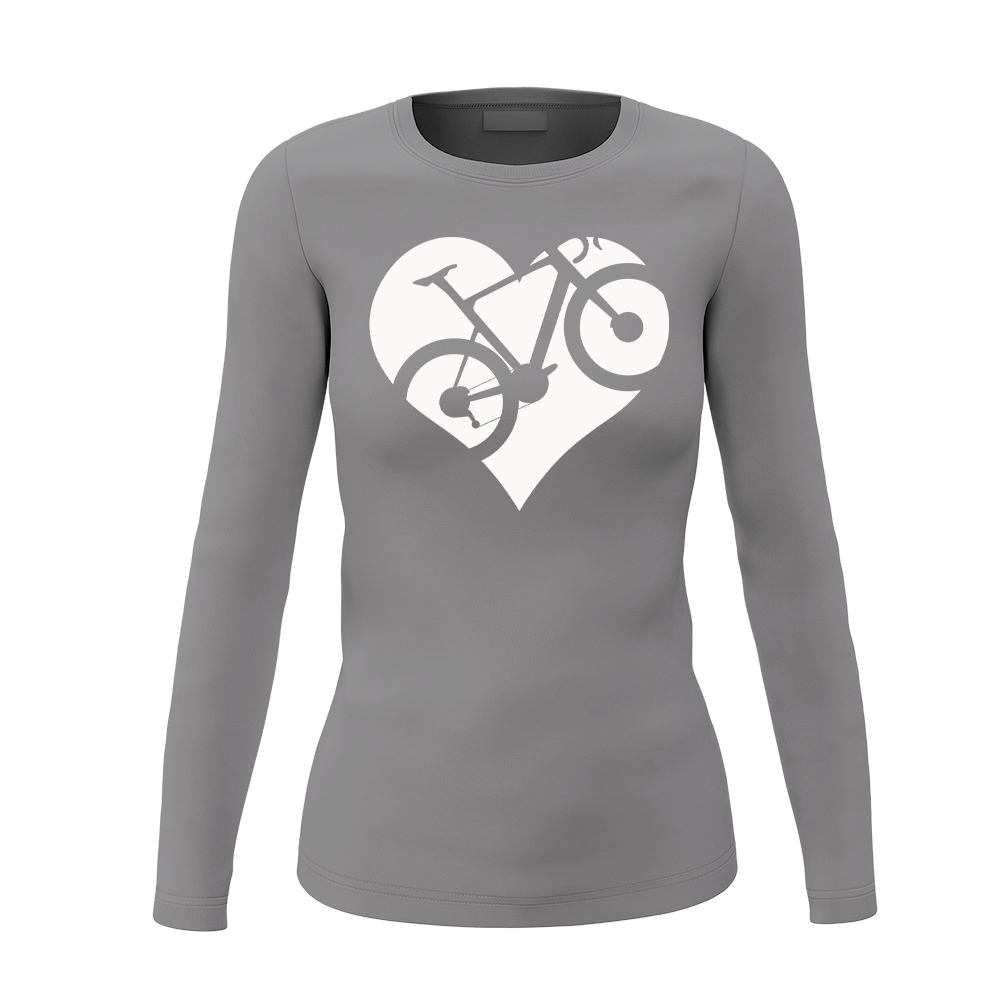 Heart Bike Women Long Sleeve Shirt