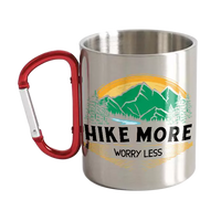 Thumbnail for Hike More Worry Less Stainless Steel Double Wall Carabiner Mug 12oz