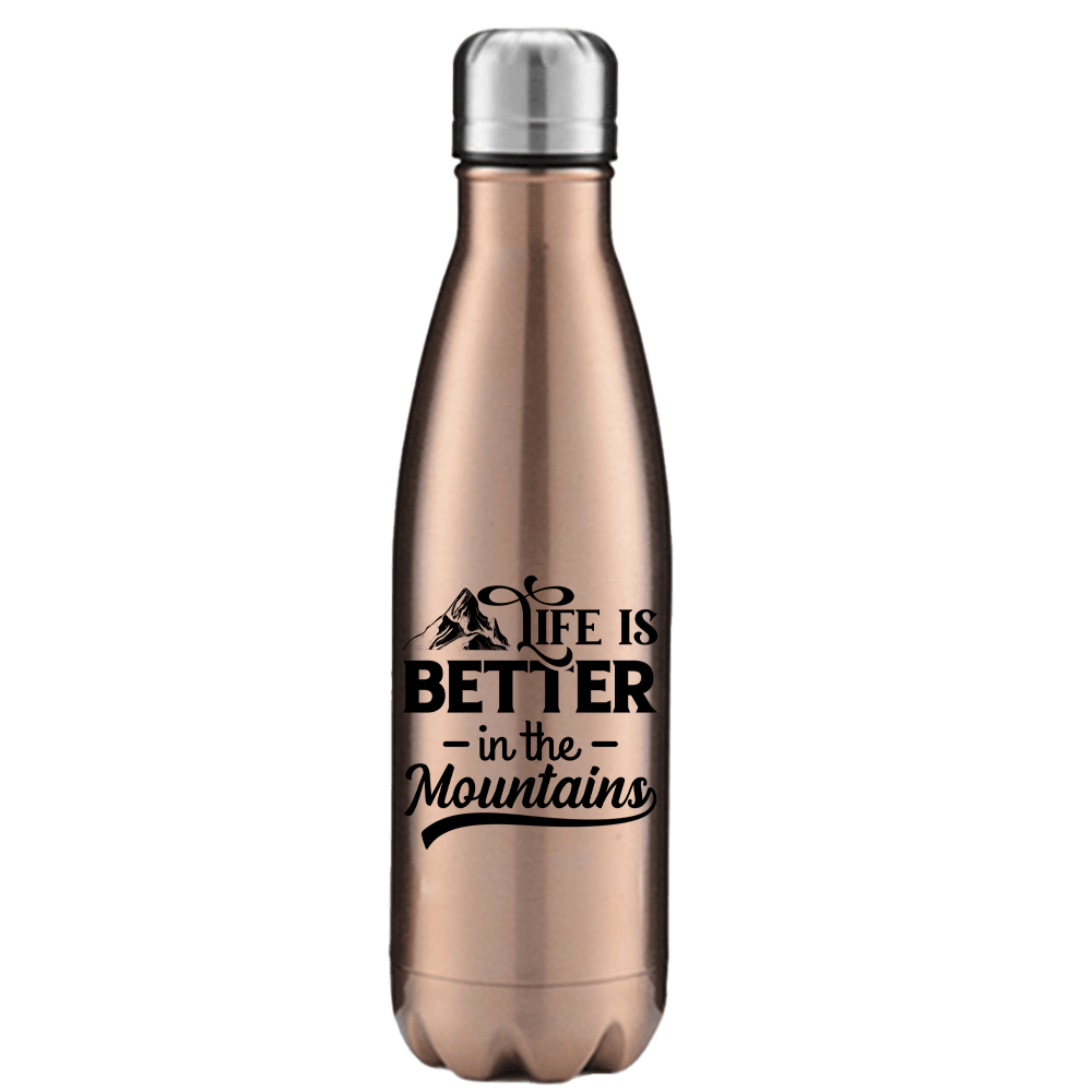 Hiking Life Is Better In The Mountains Stainless Steel Water Bottle