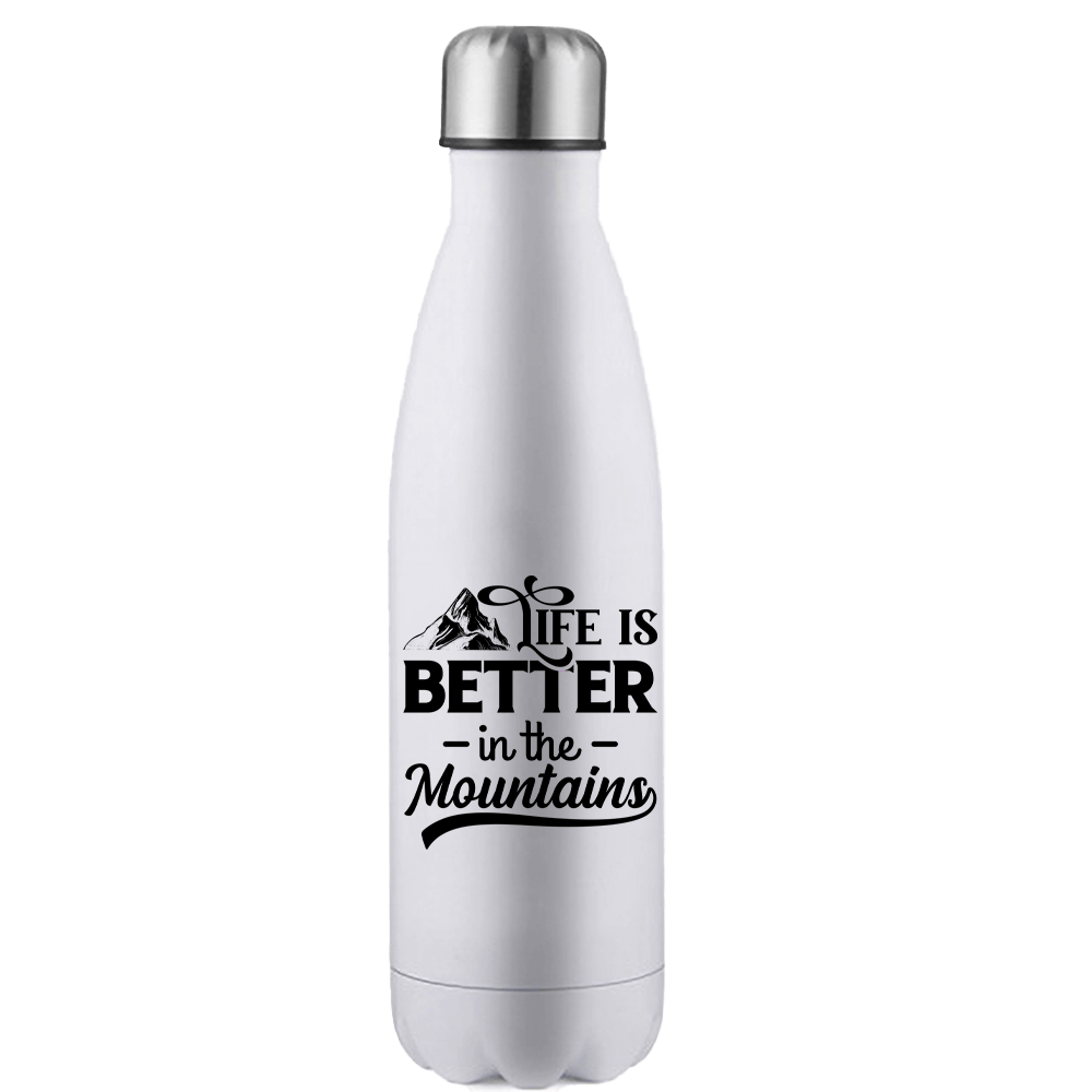 Hiking Life Is Better In The Mountains Stainless Steel Water Bottle