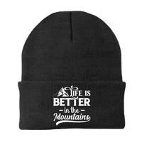 Thumbnail for Hiking Life Is Better In The Mountains Embroidered Beanie