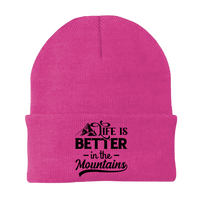 Thumbnail for Hiking Life Is Better In The Mountains Embroidered Beanie