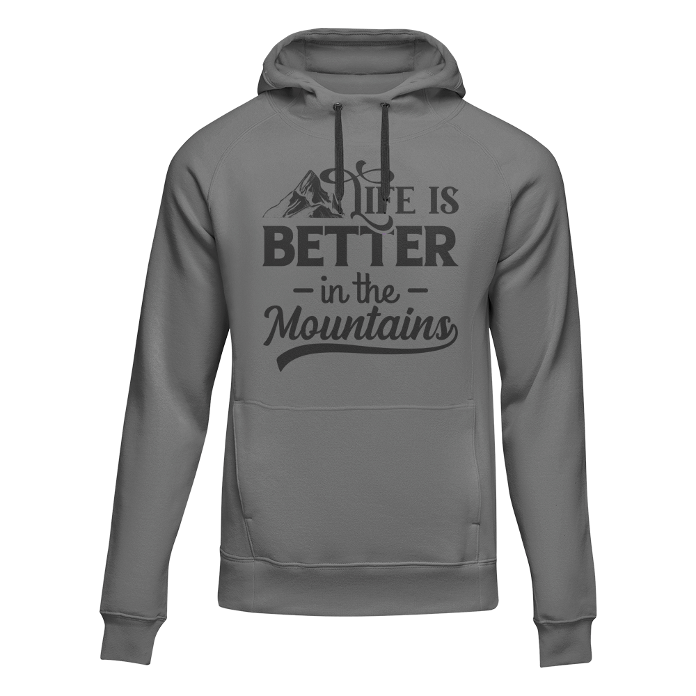 Hiking Life Is Better In The Mountains Adult Fleece Hooded Sweatshirt