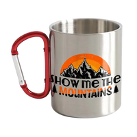 Thumbnail for Hiking Show Me To The Mountains Stainless Steel Double Wall Carabiner Mug 12oz