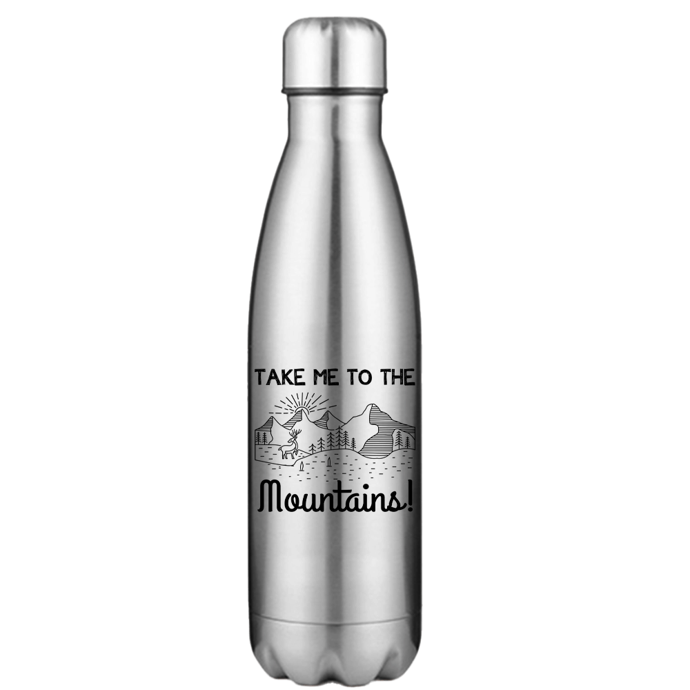 Hiking Take Me To The Mountains Stainless Steel Water Bottle