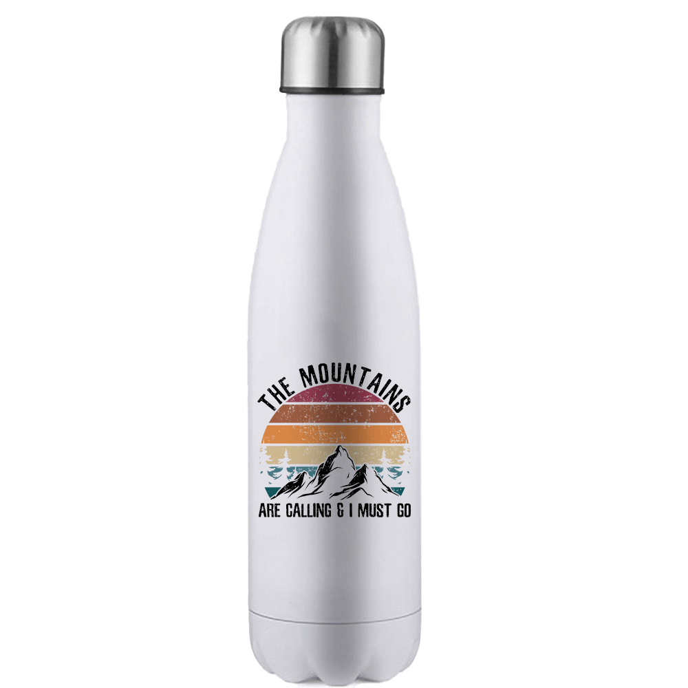 Hiking The Mountains Are Calling Stainless Steel Water Bottle