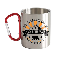 Thumbnail for Hiking Worst Case Scenario Stainless Steel Double Wall Carabiner Mug 12oz