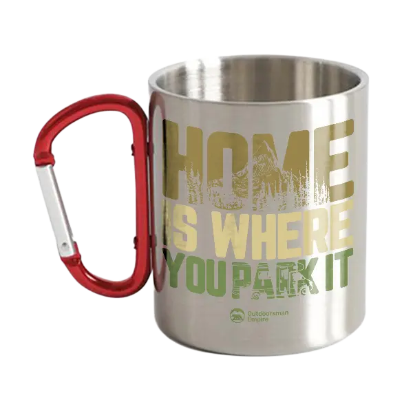 Home Is Your Park Stainless Steel Double Wall Carabiner Mug 12oz