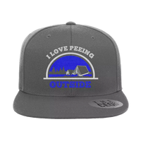 Thumbnail for I Love Peeing Outside Embroidered Flat Bill Cap