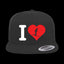 I Love Skiing Embroidered Flat Bill Cap