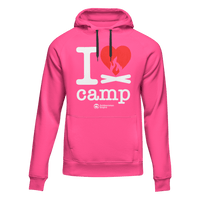 Thumbnail for I Love Camp Adult Fleece Hooded Sweatshirt