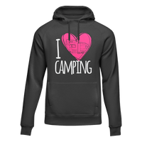 Thumbnail for I Love Camping Adult Fleece Hooded Sweatshirt