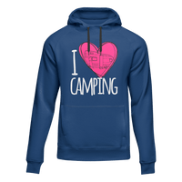 Thumbnail for I Love Camping Adult Fleece Hooded Sweatshirt