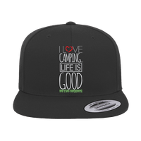 Thumbnail for I Love Camping In The Woods Printed Flat Bill Cap