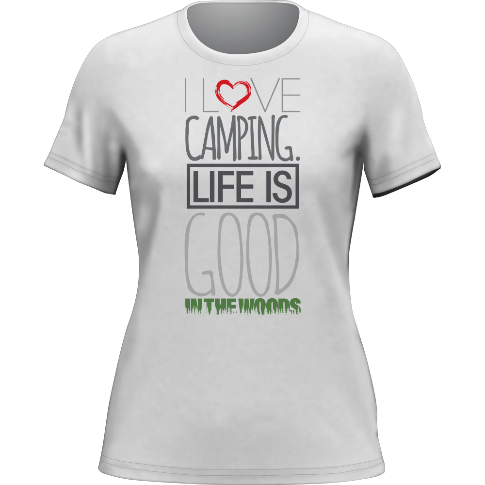 I Love Camping In The Woods T-Shirt for Women
