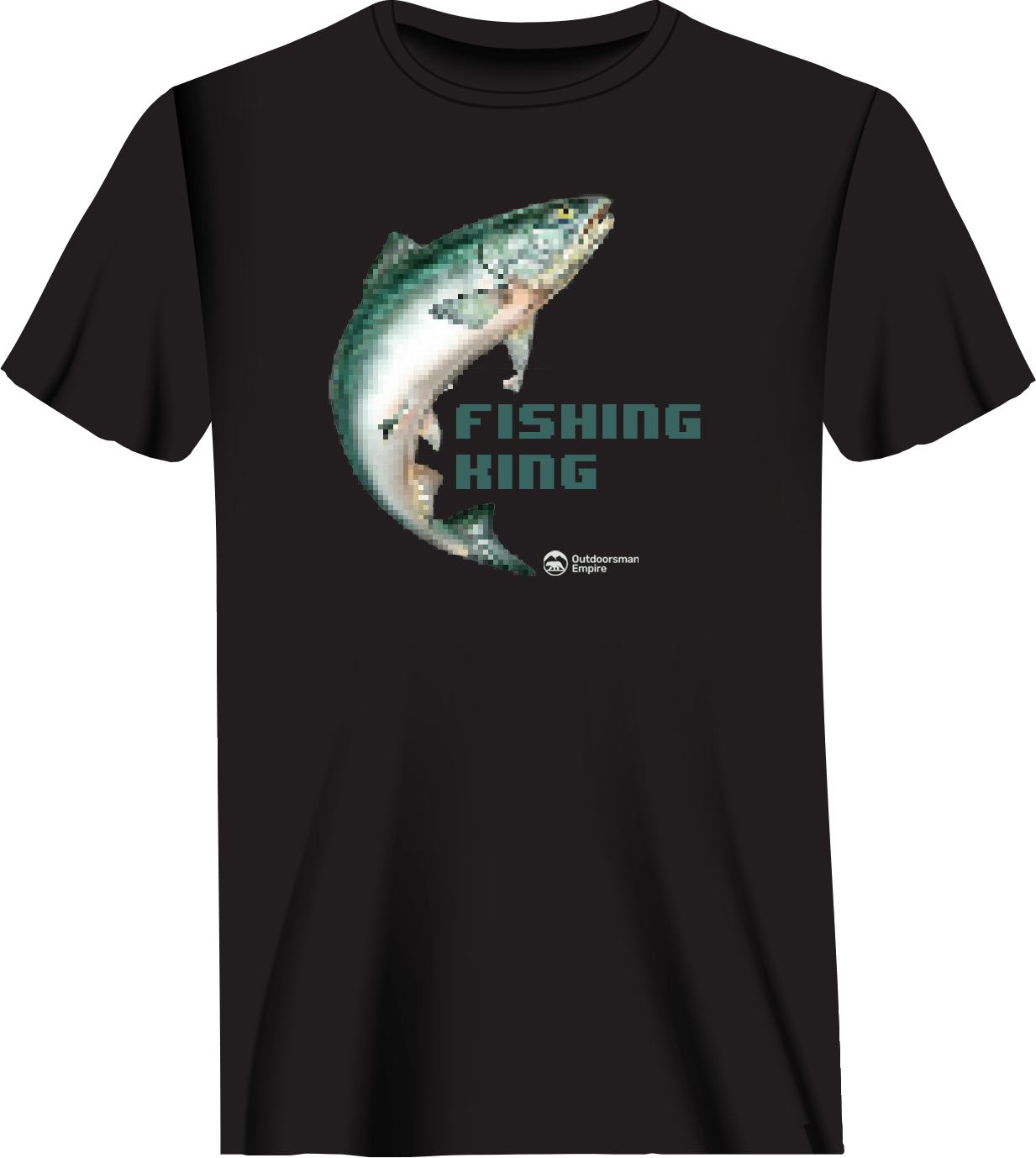 Fishing Pixelated Man T-Shirt