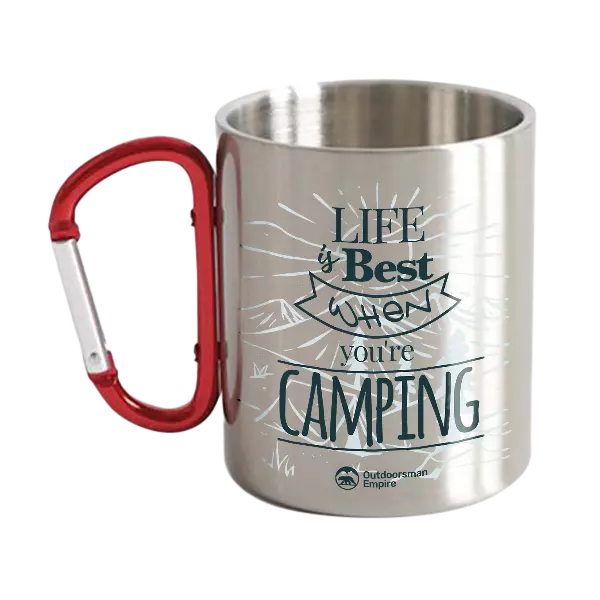 Life Is Best Stainless Steel Double Wall Carabiner Mug 12oz