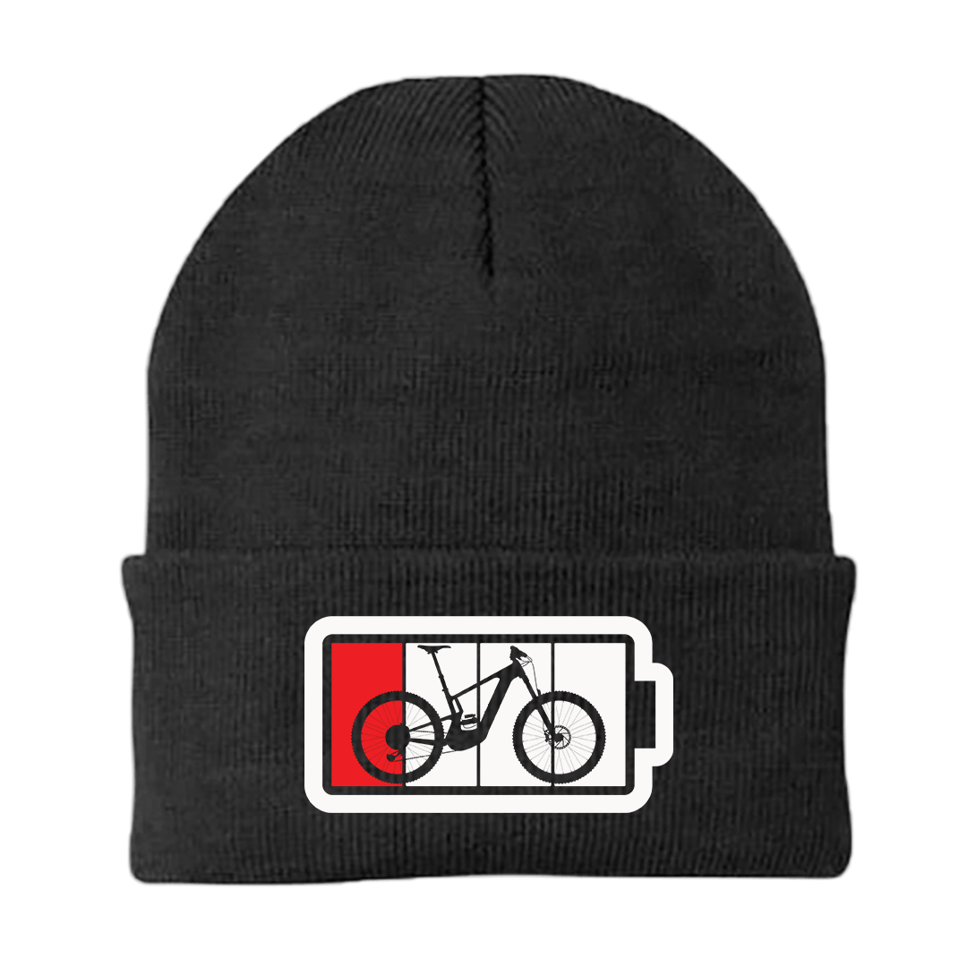 Low Battery Embroidered Beanie