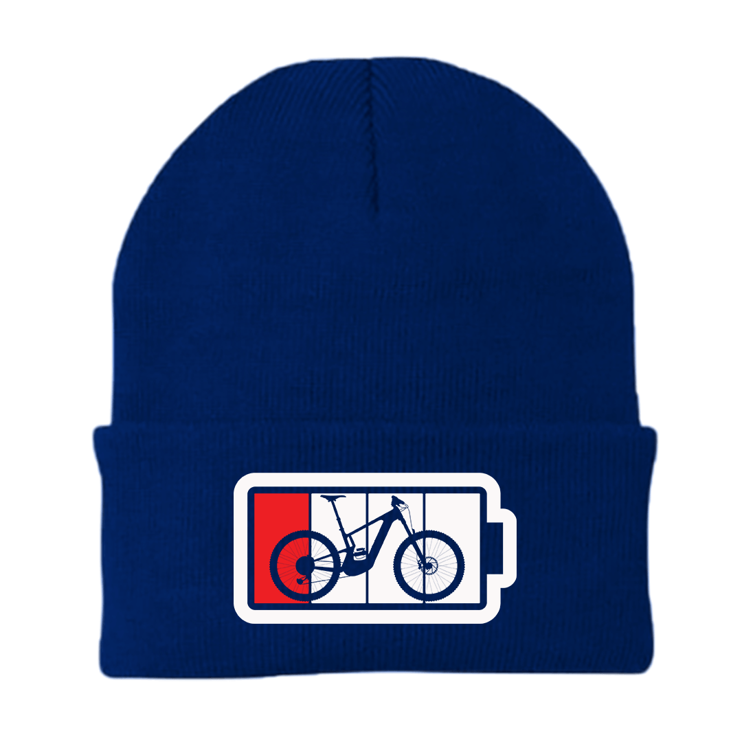 Low Battery Embroidered Beanie