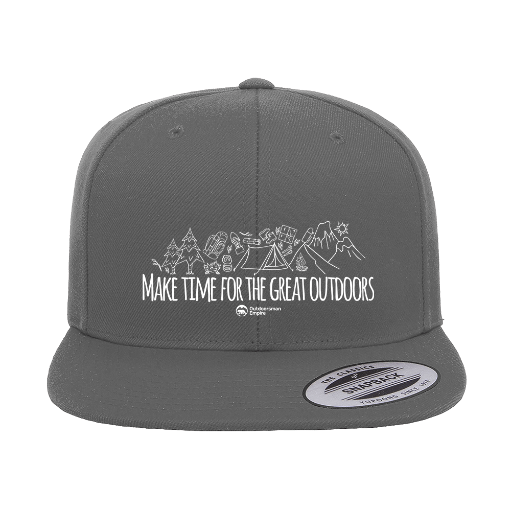 Make Time For Great Embroidered Flat Bill Cap