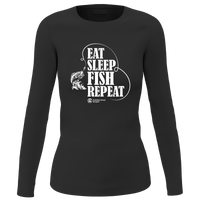 Thumbnail for Eat Sleep Fish Repeat Women Long Sleeve Shirt