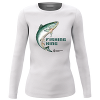 Thumbnail for Fishing Pixelated Women Long Sleeve Shirt