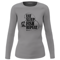 Thumbnail for Eat Sleep Fish Repeat Women Long Sleeve Shirt