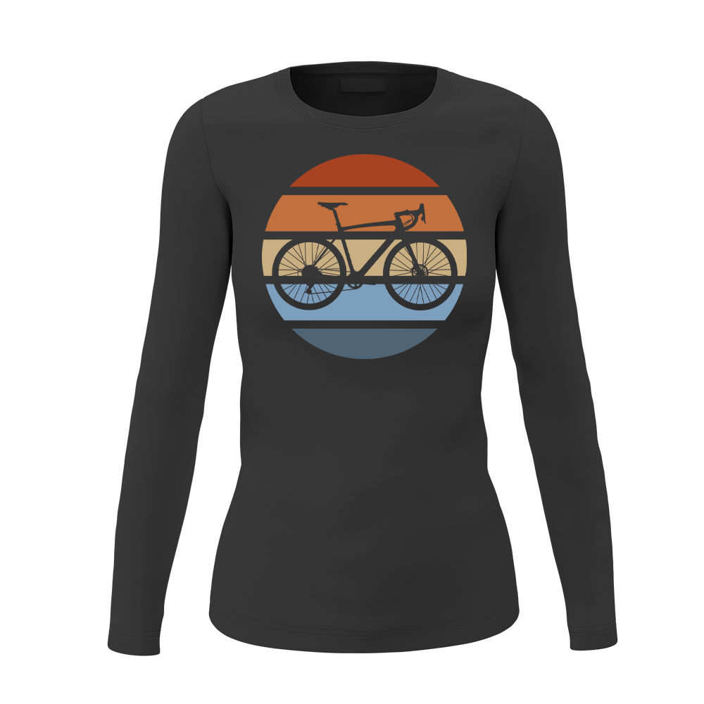 Modern Vintage Bicycle Women Long Sleeve Shirt