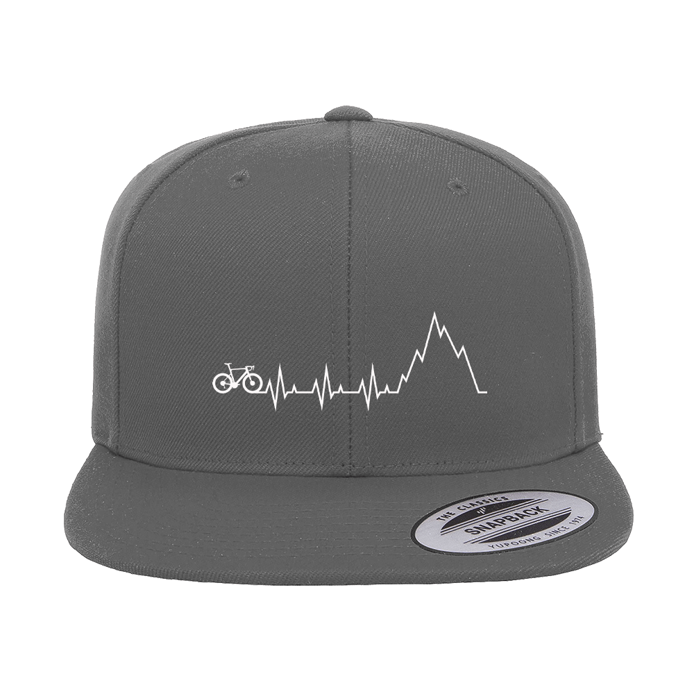 Mountain Beat Embroidered Flat Bill Cap