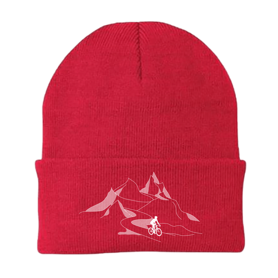 Mountain Cycling Embroidered Beanie