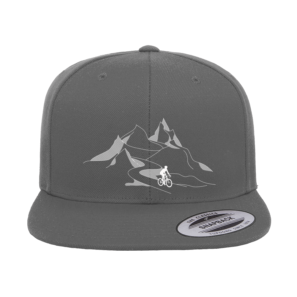 Mountain Cycling Embroidered Flat Bill Cap